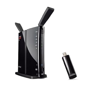 BUFFALO �G�A�X�e�[�V���� Nfiniti High Power 11n�Ή�����LAN���[�^�[ �p�i�\�j�b�N�r�G���p�e�q�Z�b�g WZR-HP-AG300H/PV