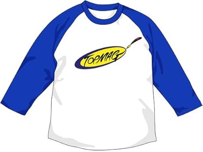  TIGER&BUNNY TOPMAGラグランTシャツ ホワイト×Rブルー サイズ