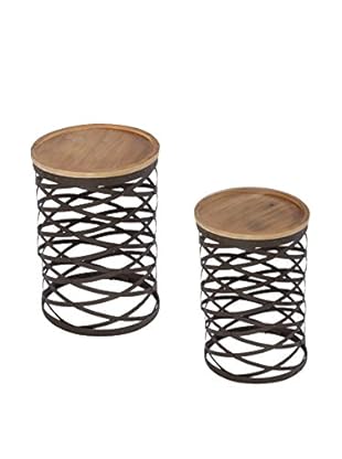 Natura Accet Beistelltisch 2er Set schwarz