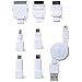 PLANEX FOMA/3G/au/Dock/PSP/DS/MicroUSB/miniUSB�p����莮�[�d�P�[�u�� �z���C�g BN-MUS7CW