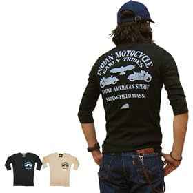 Indian Motocycle Early Tribes �C���f�B�A�� �A�[���[�g���C�u�X THERMAL 3/4 SLEEVE PRINTED T-SHIRT 5���� �T�[�}�� �v�����g T-�V���c