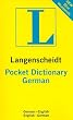 Langenscheidt Pocket German Dictionary: German-english/ English-german (Langenscheidt Pocket Dictionary)