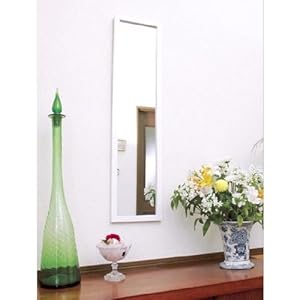 【クリックで詳細表示】鏡面仕上げウォールミラー ホワイト SW-100(WH) 73250004WH