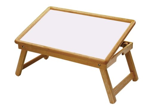  Winsome 98721 Flip Top Bed Tray - White/Natural Finish
