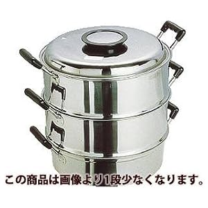 【クリックで詳細表示】桃印 18-0丸型蒸器 27cm 2段 AMS72272