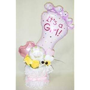 【クリックで詳細表示】出産祝いにおむつケーキ【バルーンのケーキ】