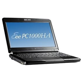 ASUS Eee PC 1000HA 10" Netbook (1.6GHz Intel ATOM N270 Processor, 1GB RAM, 160GB HDD, XP Home, 6 Cell Battery) Fine Ebony�yUS model:���s�A���i�z