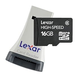Lexar MicroSDHC�J�[�h Class6 16GB (USB���[�_�[�t) LSDMI16GBCJPR