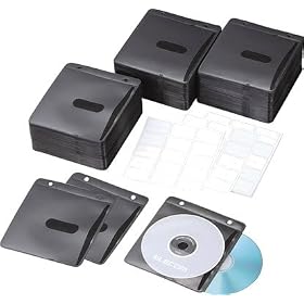 ELECOM �s�D�zCD�EDVD�P�[�X(���ʎ��[�E�t�@�C�����O�\) 300������ �u���b�N CCD-019XLBK