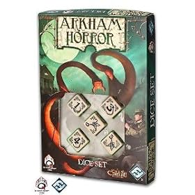Call of Cthulhu Arkham Horror Dice Set beige & Black (�R�[���I�u�N�g�D���t �A�[�J���z���[ �_�C�X�Z�b�g �x�[�W�����u���b�N)
