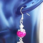 Magenta fancy earrings