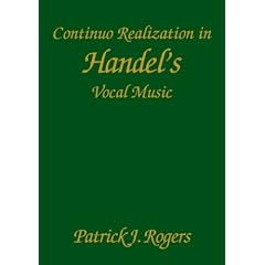 Continuo Realization in Handel's Vocal Music (Studies in Music)