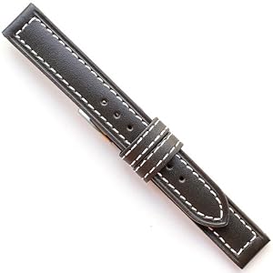 【クリックで詳細表示】【カーフ(仔牛革)-白ステッチ】YC019bw 色：チョコ/ベルト幅：16mm