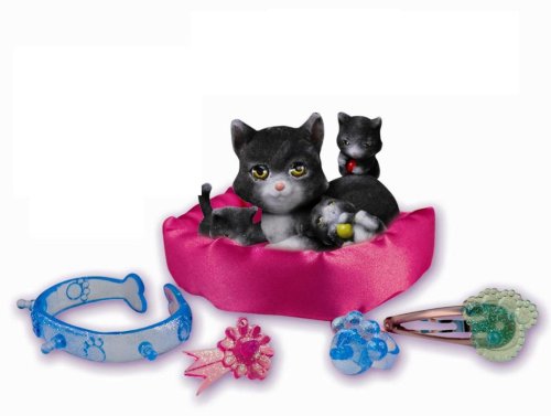  Giochi Preziosi - 6259 - Kitty in My Pocket - Bijoux - Maman + 3 Mini Châtons + Accessoires