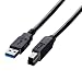 iBUFFALO USB�P�[�u�� 3.0�Ή� A-TYPE:USB3.0-B-TYPE 2m �u���b�N BSUAB320BK