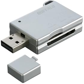 iBUFFALO �J�[�h���[�_�[/���C�^�[ SD/microSD/miniSD 24�Ή� �V���o�[ BSCRSDU2SV