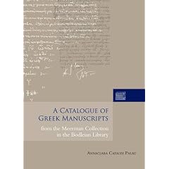 A Catalogue of Greek Manuscripts from the Meerman Collection in the Bodleian Library