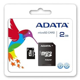 ADATA MicroSD �������[�J�[�h 2GB Speedy+1Adapter AUSD2GZ-RA1