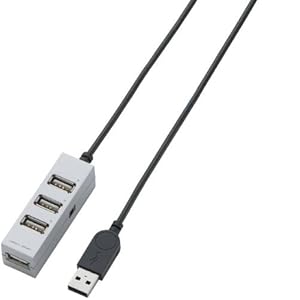 【クリックで詳細表示】ELECOM USB2.0HUB for Apple セルフパワー 4ポート シルバー U2H-AP001SSV