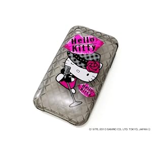 レイアウト iPhone 3GS/3Gシリーズ用サンリオキャラクタシリコンジャケット/ハローキティ(ブラック) RT-SRP2A/KB
