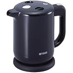 飲みたいときにサッと沸く! TIGER 電気ケトル 0.8L ブラック PFV-G080K