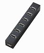 ELECOM USB�n�u USB2.0�Ή� ��������Œ� �}�O�l�b�g�t �Z���t�E�o�X�p���[���Ή� 7�|�[�g 1.5m �u���b�N U2H-Z7SBK