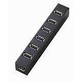 ELECOM USB�n�u USB2.0�Ή� ��������Œ� �}�O�l�b�g�t �Z���t�E�o�X�p���[���Ή� 7�|�[�g 1.5m �u���b�N U2H-Z7SBK�G���R���ɂ��