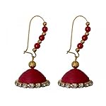 Red stone jhumka