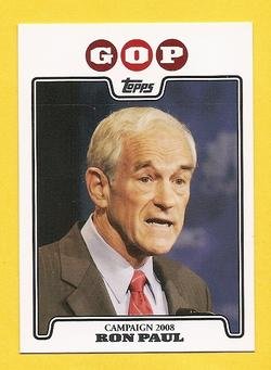  2008 Topps Campaign 2008 #RP Ron Paul - GOP - Republican Presidential Candidate Baseball Cards - MLB Baseball Trading Card in a Protective Screw Down Display Case!