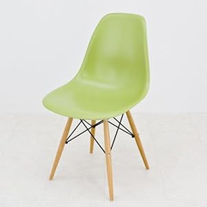 【クリックでお店のこの商品のページへ】Eames サイドシェルチェアDSW(ダイニング・サイドチェア・ウッドベース) グリーンCR-02GN