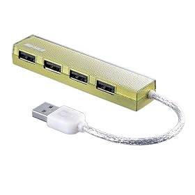 iBUFFALO  USB2.0Hub �o�X�p���[ 4�|�[�g �R���p�N�g �C�G���[ BHB4U209YEA