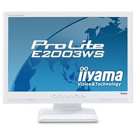 iiyama 20�C���`���C�h�t���f�B�X�v���C �z���C�g PLE2003WS-W1