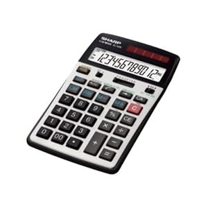 【クリックで詳細表示】シャープ 経理仕様電卓(ナイスサイズ・ラバーフィットタイプ) EL-N36-X