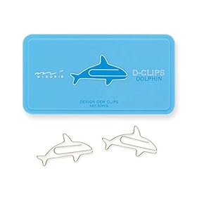 【クリックで詳細表示】ミドリ ディークリップス イルカ柄： 文房具・オフィス用品