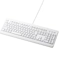 ELECOM EU RoHS�w�ߏ��� USB&PS 2�Ή��L�[�{�[�h �����u������ 109�L�[ �z���C�g TK-FCM016WH/RS