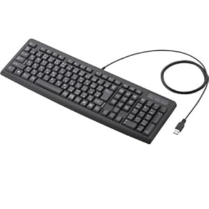 【クリックで詳細表示】ELECOM メンブレン式キーボード 112キー USB スタンダードサイズ ブラック TK-FCM007BK