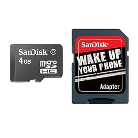 Sandisk microSDHC 4GB SDSDQ-4096 SD�J�[�h�A�_�v�^�[�t��