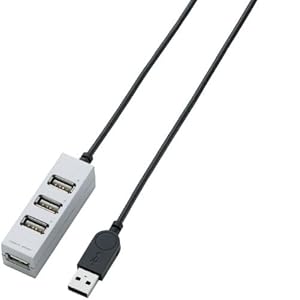 【クリックで詳細表示】ELECOM USB2.0HUB for Apple バスパワー 4ポート シルバー U2H-AP001BSV