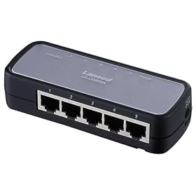 ELECOM LD-CSW05N/BK 5�|�[�g�X�C�b�`���O�n�u