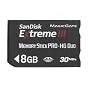 SanDisk ExtremeIII MemoryStick Pro-HG Duo 8GB 転送速度30MB/sec SDMSHX3-008G-J31
