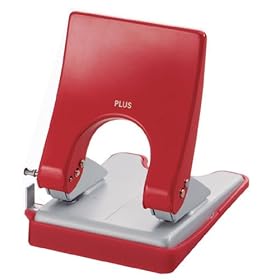 【クリックで詳細表示】PLUS 2穴パンチ フォース1/2 Mサイズ 紙箱入り レッド PU-830A RD 30-200