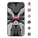 id America iPhone4S,iPhone4用 3D保護シール Cushi Robotics Black csi405BLK