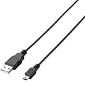 ELECOM RoHS�w�ߏ���&���z���p�b�P�[�W �G�RUSB2.0�P�[�u�� A-miniB�^�C�v 2m �u���b�N U2C-JM20BK