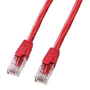 【クリックでお店のこの商品のページへ】SANWA SUPPLY KB-T6L-02R カテゴリ6UTP単線ケーブル レッド 2m