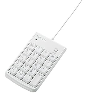 【クリックで詳細表示】ELECOM USBテンキーパッド/シンプル/ホワイト TK-TCM002WH