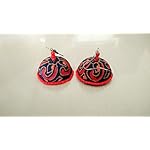 Orange Fabric Base Metal Traditional Jhumki Earring