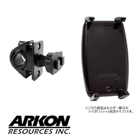 ARKON ��]�� �ԍڃz���_�[�i�o�C�N�E���]�ԋ��p�F�n���h���Œ�^�C�v�j / iPhone,iPhone 3G,3GS,iPhone4 �X�}�[�g�t�H���p