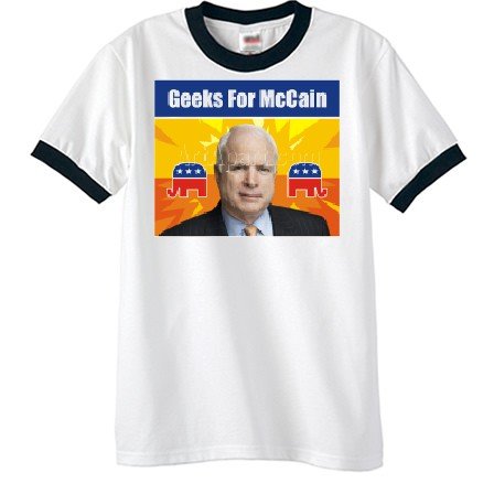  Geeks for McCain - Republican Ringer T-Shirt