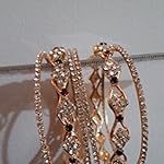 White Non-Precious Metal Brass Fashion Bangle Set of 2