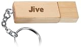  Engraved Wooden USB Flash Drive 8 GB with chain - Engraved name Jive